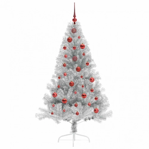 Mākslīgais Led Ziemassvētku Eglīte Sudraba 150 Cm Pet Vidaxl