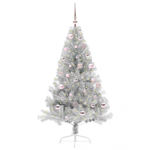 Mākslīgais Led Ziemassvētku Eglīte Sudraba 150 Cm Pet Vidaxl