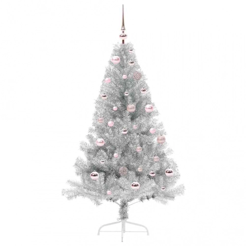 Mākslīgais Led Ziemassvētku Eglīte Sudraba 150 Cm Pet Vidaxl