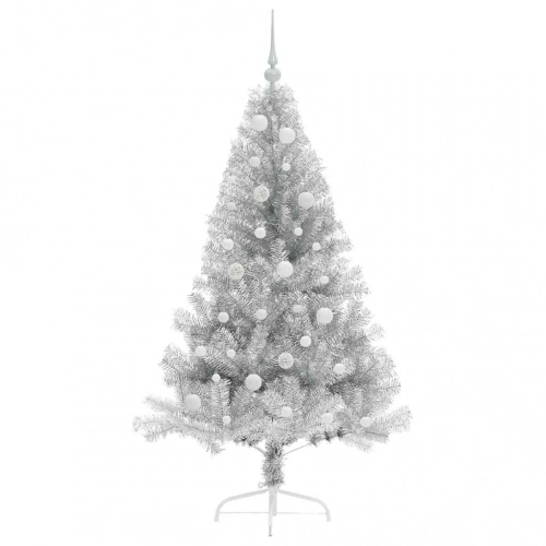 Mākslīgais Led Ziemassvētku Eglīte Sudraba 150 Cm Pet Vidaxl
