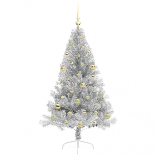 Mākslīgais Led Ziemassvētku Eglīte Sudraba 150 Cm Pet Vidaxl