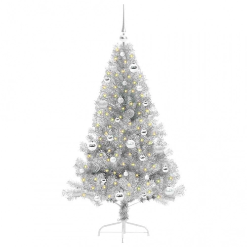 Mākslīgais Led Ziemassvētku Eglīte Sudraba 150 Cm Pet Vidaxl