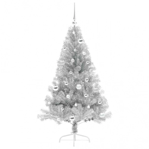 Mākslīgais Led Ziemassvētku Eglīte Sudraba 150 Cm Pet Vidaxl