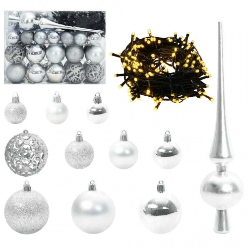 Mākslīgais Led Ziemassvētku Eglīte Sudraba 150 Cm Pet Vidaxl