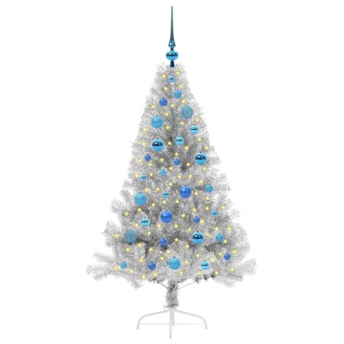 Mākslīgais Led Ziemassvētku Eglīte Sudraba 150 Cm Pet Vidaxl