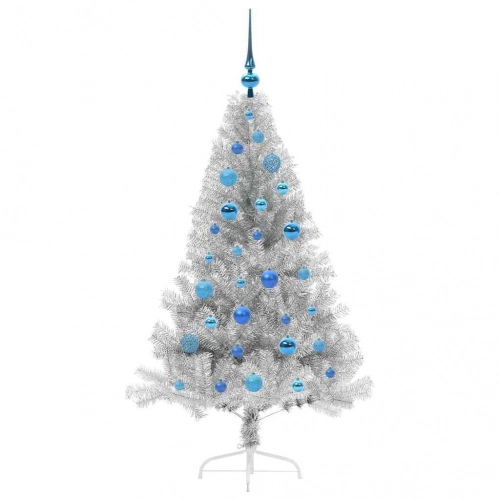 Mākslīgais Led Ziemassvētku Eglīte Sudraba 150 Cm Pet Vidaxl