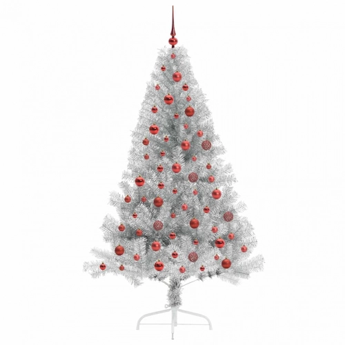 Mākslīgais Led Ziemassvētku Eglīte Sudraba 180 Cm Pet Vidaxl