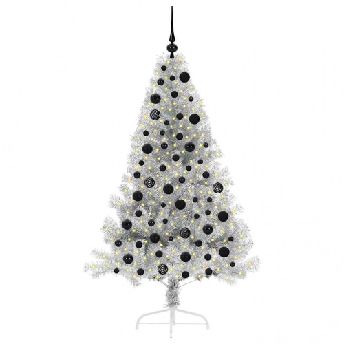 Mākslīgais Led Ziemassvētku Eglīte Sudraba 180 Cm Pet Vidaxl