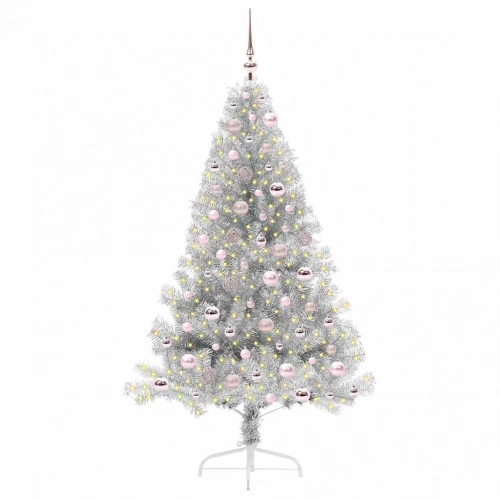Mākslīgais Led Ziemassvētku Eglīte Sudraba 180 Cm Pet Vidaxl