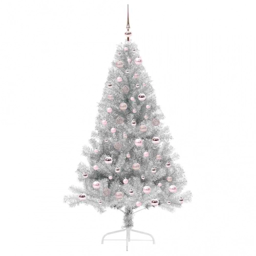 Mākslīgais Led Ziemassvētku Eglīte Sudraba 180 Cm Pet Vidaxl