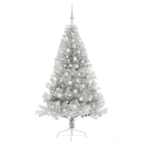 Mākslīgais Led Ziemassvētku Eglīte Sudraba 180 Cm Pet Vidaxl
