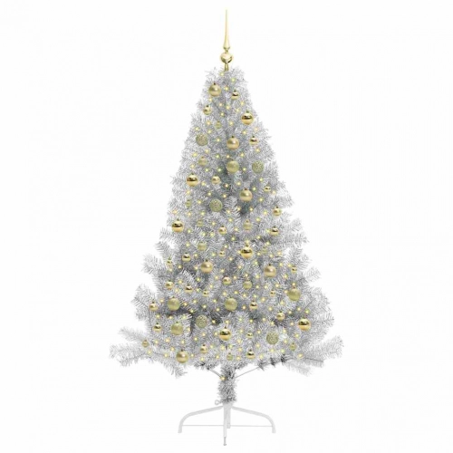 Mākslīgais Led Ziemassvētku Eglīte Sudraba 180 Cm Pet Vidaxl