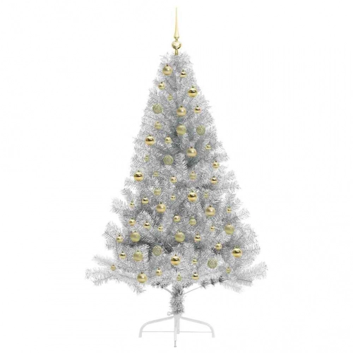 Mākslīgais Led Ziemassvētku Eglīte Sudraba 180 Cm Pet Vidaxl