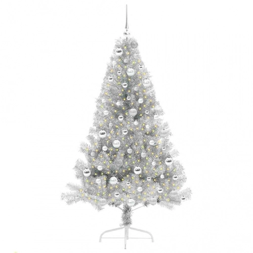 Mākslīgais Led Ziemassvētku Eglīte Sudraba 180 Cm Pet Vidaxl