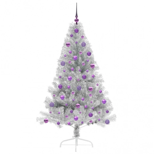 Mākslīgais Led Ziemassvētku Eglīte Sudraba 180 Cm Pet Vidaxl
