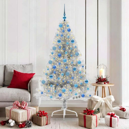 Mākslīgais Led Ziemassvētku Eglīte Sudraba 180 Cm Pet Vidaxl