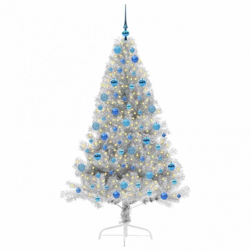 Mākslīgais Led Ziemassvētku Eglīte Sudraba 180 Cm Pet Vidaxl
