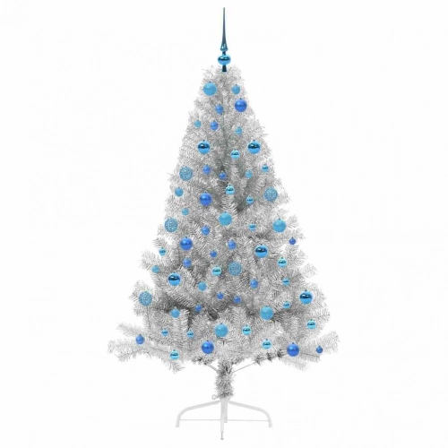 Mākslīgais Led Ziemassvētku Eglīte Sudraba 180 Cm Pet Vidaxl