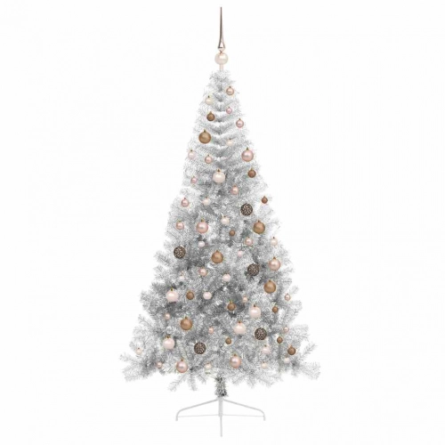 Mākslīgais Led Ziemassvētku Eglīte Sudraba 210 Cm Pet Vidaxl