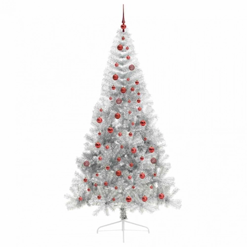 Mākslīgais Led Ziemassvētku Eglīte Sudraba 210 Cm Pet Vidaxl