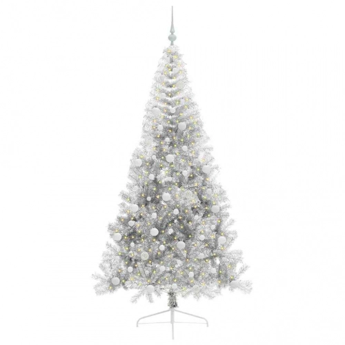 Mākslīgais Led Ziemassvētku Eglīte Sudraba 210 Cm Pet Vidaxl