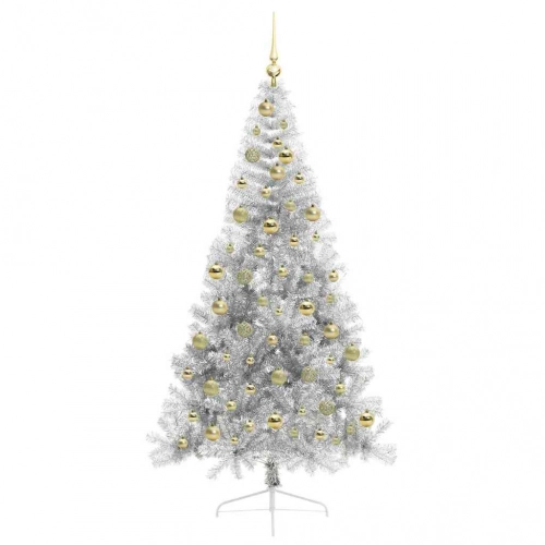 Mākslīgais Led Ziemassvētku Eglīte Sudraba 210 Cm Pet Vidaxl