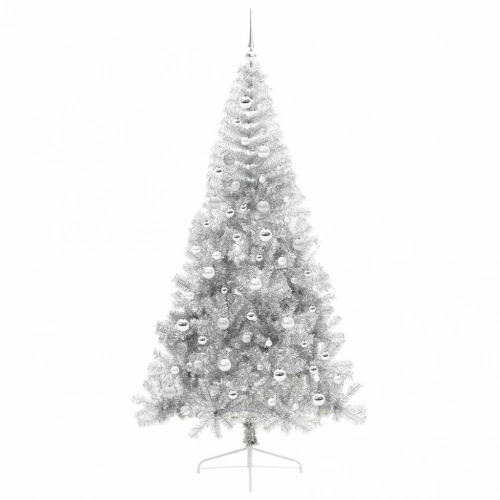 Mākslīgais Led Ziemassvētku Eglīte Sudraba 210 Cm Pet Vidaxl