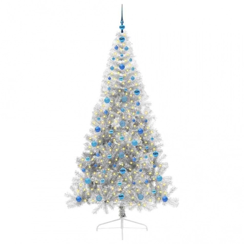 Mākslīgais Led Ziemassvētku Eglīte Sudraba 210 Cm Pet Vidaxl
