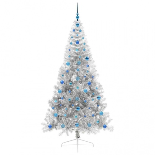 Mākslīgais Led Ziemassvētku Eglīte Sudraba 210 Cm Pet Vidaxl