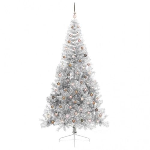 Mākslīgais Led Ziemassvētku Eglīte Sudraba 240 Cm Pet Vidaxl
