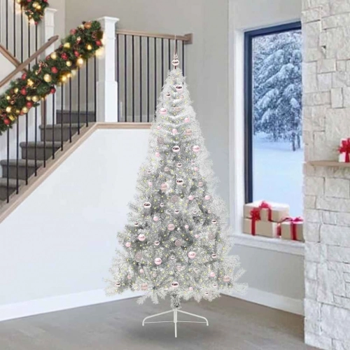 Mākslīgais Led Ziemassvētku Eglīte Sudraba 240 Cm Pet Vidaxl