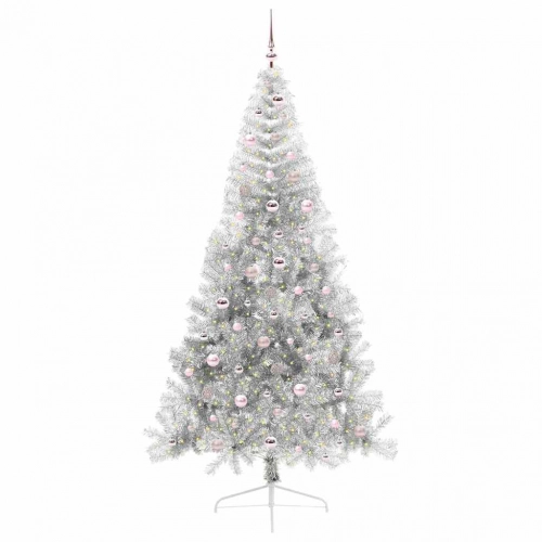 Mākslīgais Led Ziemassvētku Eglīte Sudraba 240 Cm Pet Vidaxl