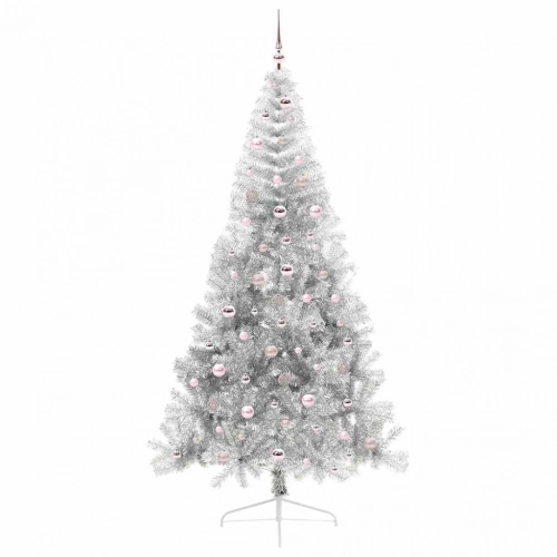 Mākslīgais Led Ziemassvētku Eglīte Sudraba 240 Cm Pet Vidaxl