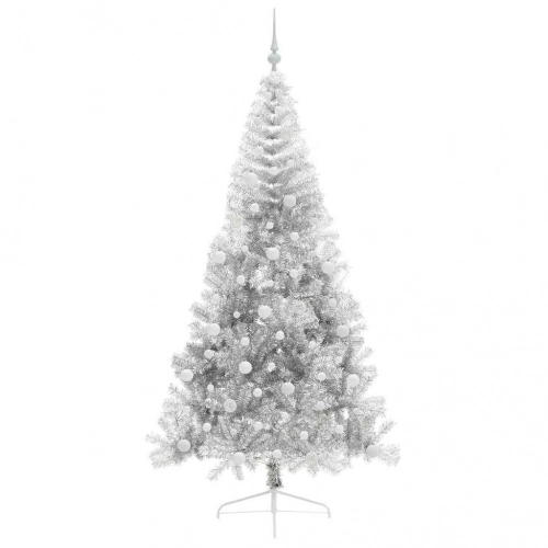 Mākslīgais Led Ziemassvētku Eglīte Sudraba 240 Cm Pet Vidaxl