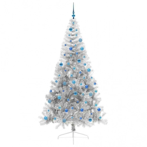 Mākslīgais Led Ziemassvētku Eglīte Sudraba 240 Cm Pet Vidaxl
