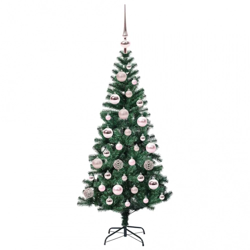 Mākslīgais Led Ziemassvētku Eglīte Zaļa 120 Cm Pvc Un Metāls Vidaxl
