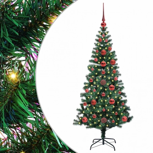 Mākslīgais Led Ziemassvētku Eglīte Zaļa 120Cm Pvc Un Metāls Vidaxl