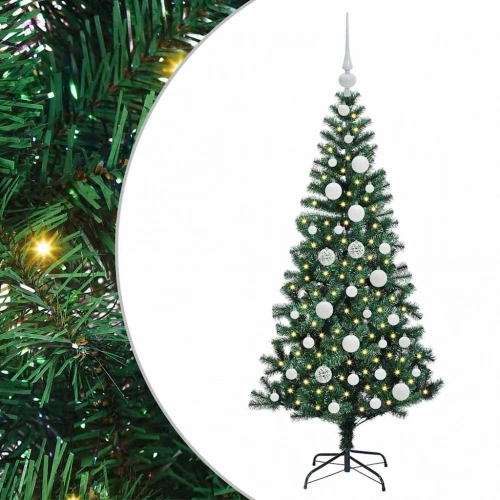 Mākslīgais Led Ziemassvētku Eglīte Zaļa 120Cm Pvc Un Metāls Vidaxl