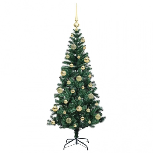 Mākslīgais Led Ziemassvētku Eglīte Zaļa 120Cm Pvc Un Metāls Vidaxl