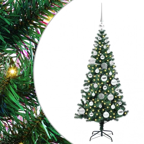 Mākslīgais Led Ziemassvētku Eglīte Zaļa 120Cm Pvc Un Metāls Vidaxl