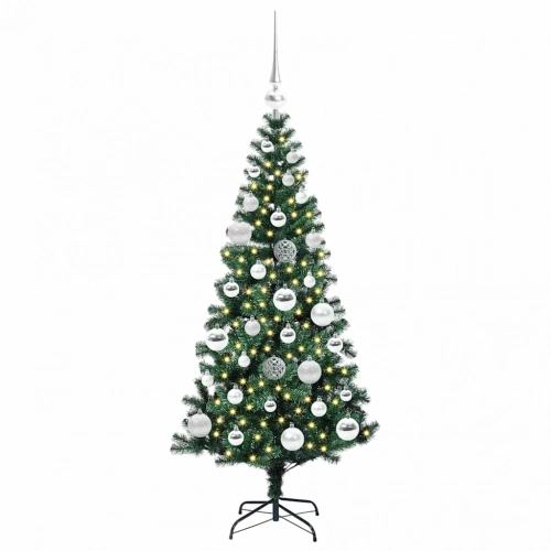 Mākslīgais Led Ziemassvētku Eglīte Zaļa 120Cm Pvc Un Metāls Vidaxl
