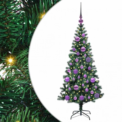 Mākslīgais Led Ziemassvētku Eglīte Zaļa 120Cm Pvc Un Metāls Vidaxl