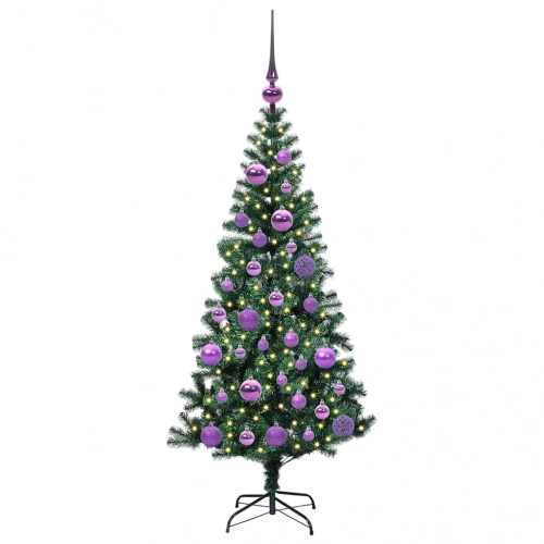 Mākslīgais Led Ziemassvētku Eglīte Zaļa 120Cm Pvc Un Metāls Vidaxl
