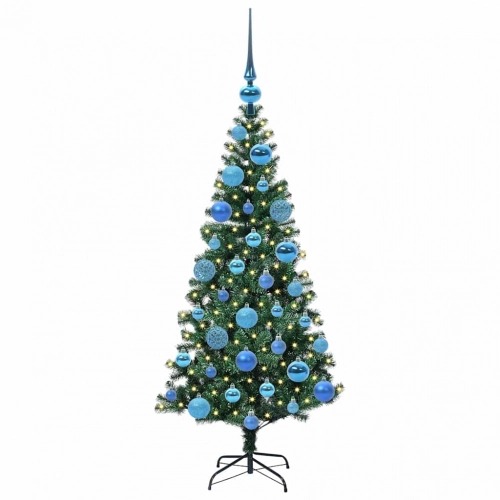 Mākslīgais Led Ziemassvētku Eglīte Zaļa 120Cm Pvc Un Metāls Vidaxl