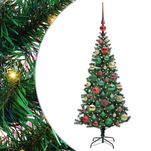 Mākslīgais Led Ziemassvētku Eglīte Zaļa 120Cm Pvc Un Metāls Vidaxl