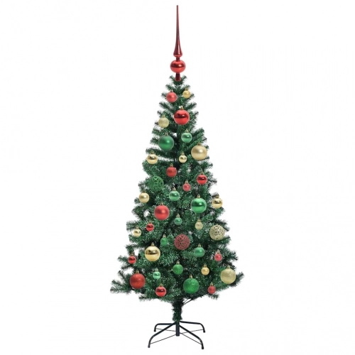 Mākslīgais Led Ziemassvētku Eglīte Zaļa 120Cm Pvc Un Metāls Vidaxl