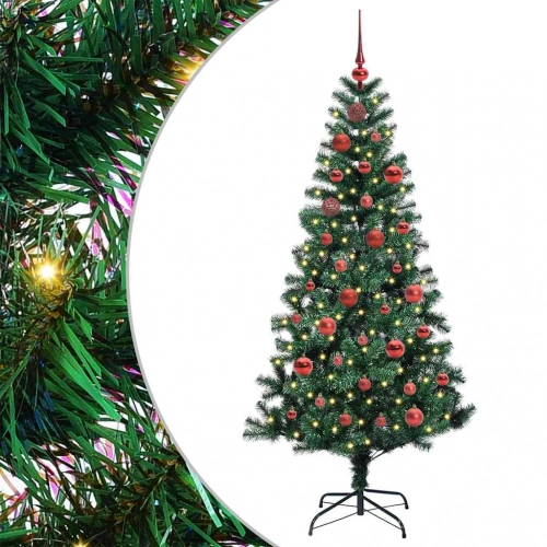 Mākslīgais Led Ziemassvētku Eglīte Zaļa 150 Cm Pvc Un Metāls Vidaxl