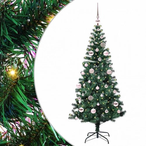 Mākslīgais Led Ziemassvētku Eglīte Zaļa 150 Cm Pvc Un Metāls Vidaxl