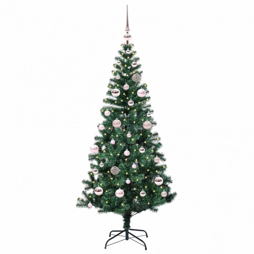 Mākslīgais Led Ziemassvētku Eglīte Zaļa 150 Cm Pvc Un Metāls Vidaxl