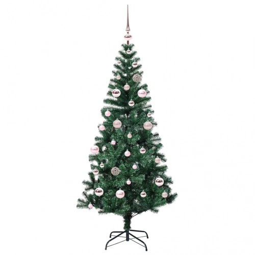 Mākslīgais Led Ziemassvētku Eglīte Zaļa 150 Cm Pvc Un Metāls Vidaxl